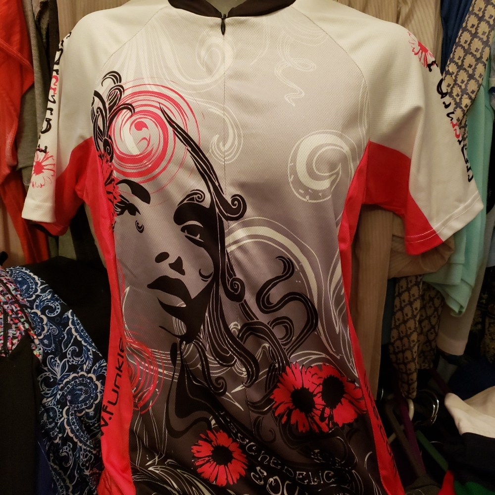 Funkier cycling shirt. Psychedelic soul. Large.
